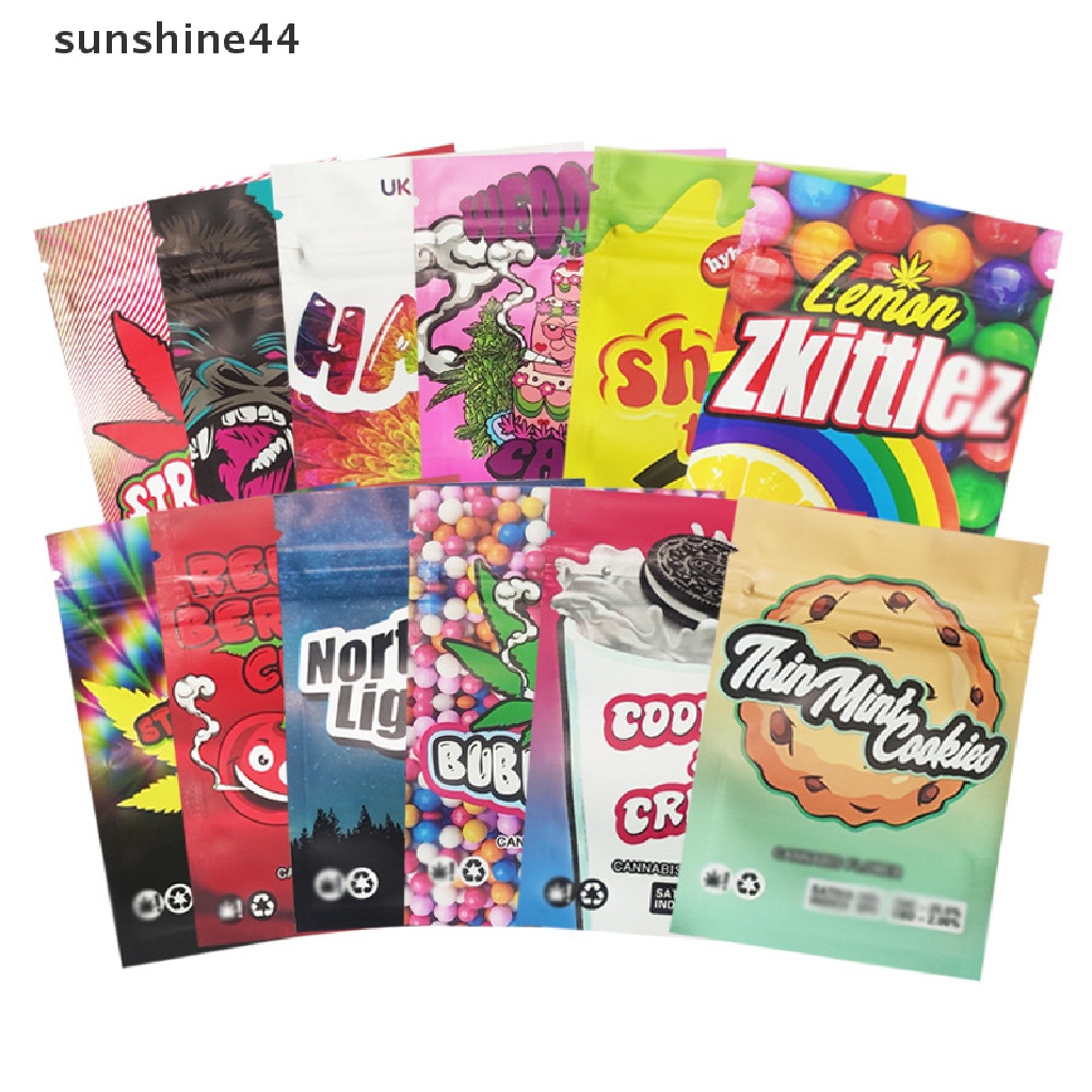 Sunshine 10Pcs Kantong Kertas Mylar Foil Ukuran 7x9cm Untuk Menyimpan Makanan