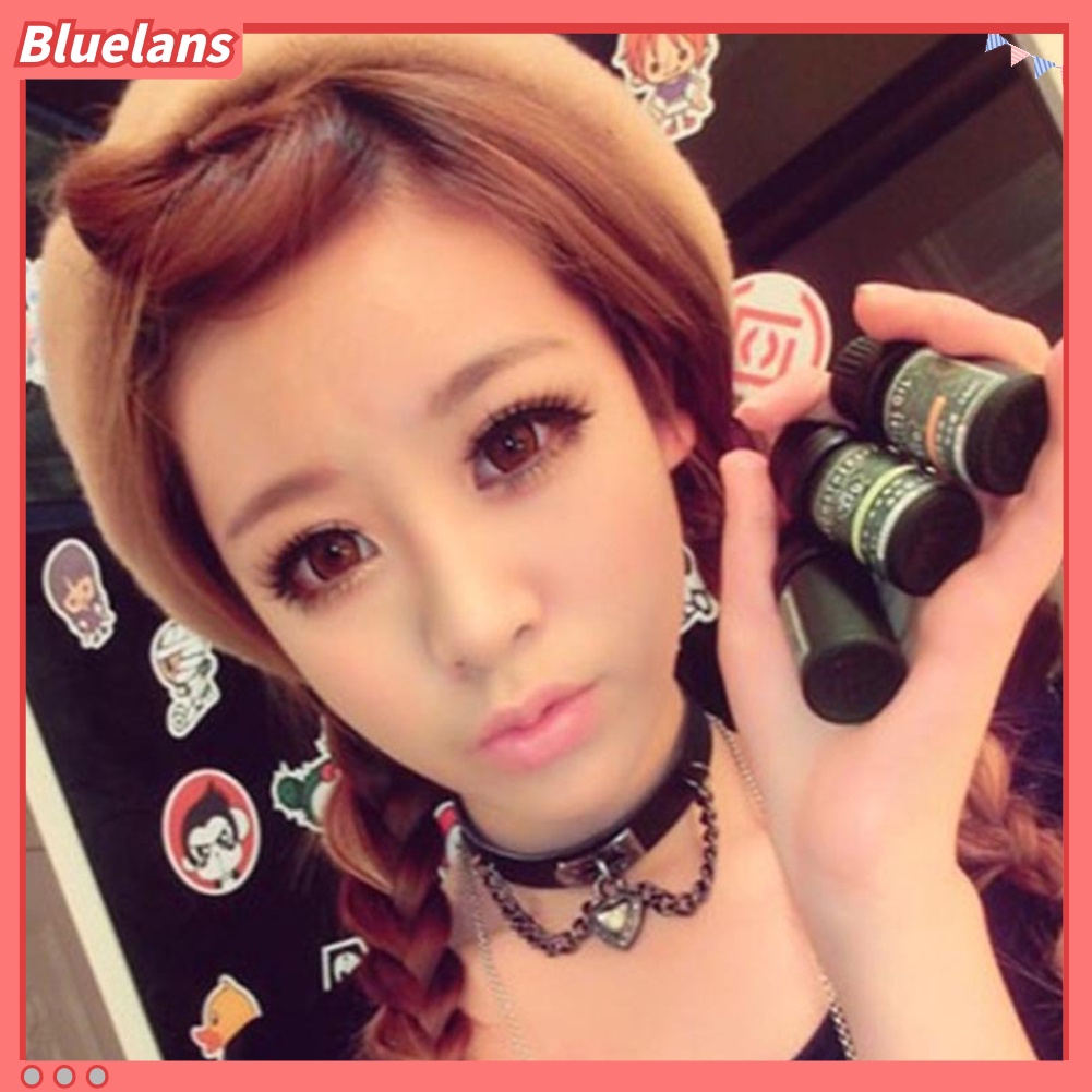 Bluelans Women Fashion Punk Heart Alloy Pendant Faux Leather Chain Choker Collar Necklace