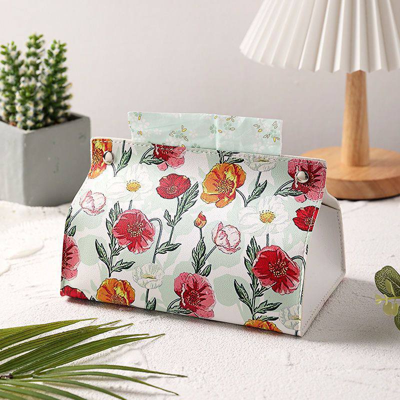 Leather Tissue Box  Kotak Tisu/Make Up/Skincare/Pouch Multifungsi