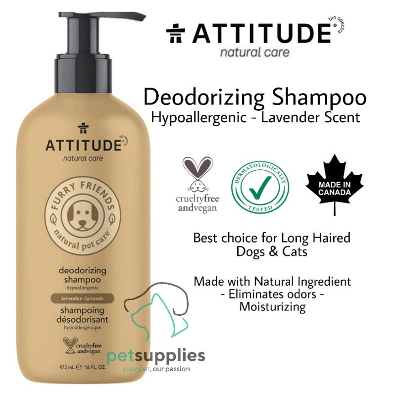 Shampoo Anjing Kucing ATTITUDE Deodorizing Shampoo 473 ml Hypoallergenic