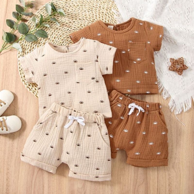 Setelan Anak Sunrise Senja 1-3 Tahun / Set Hotpants Anak Import Premium