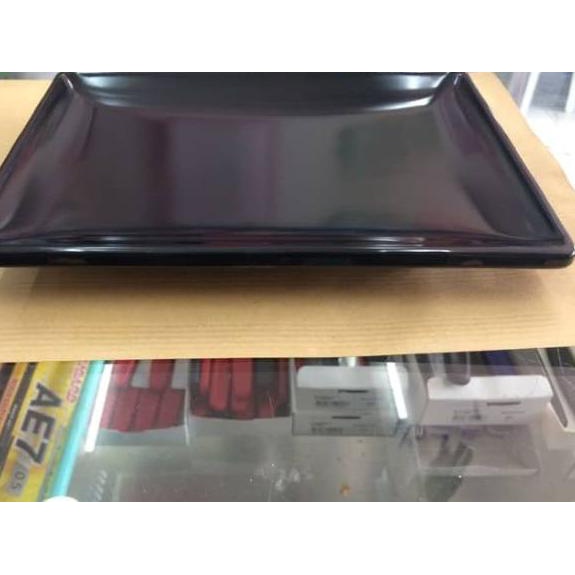 ☼ Piring Hitam Putih Oriental Jepang Bento Segi Kotak Piring Saji Makanan Roti Bakar Kue Cake Tart B