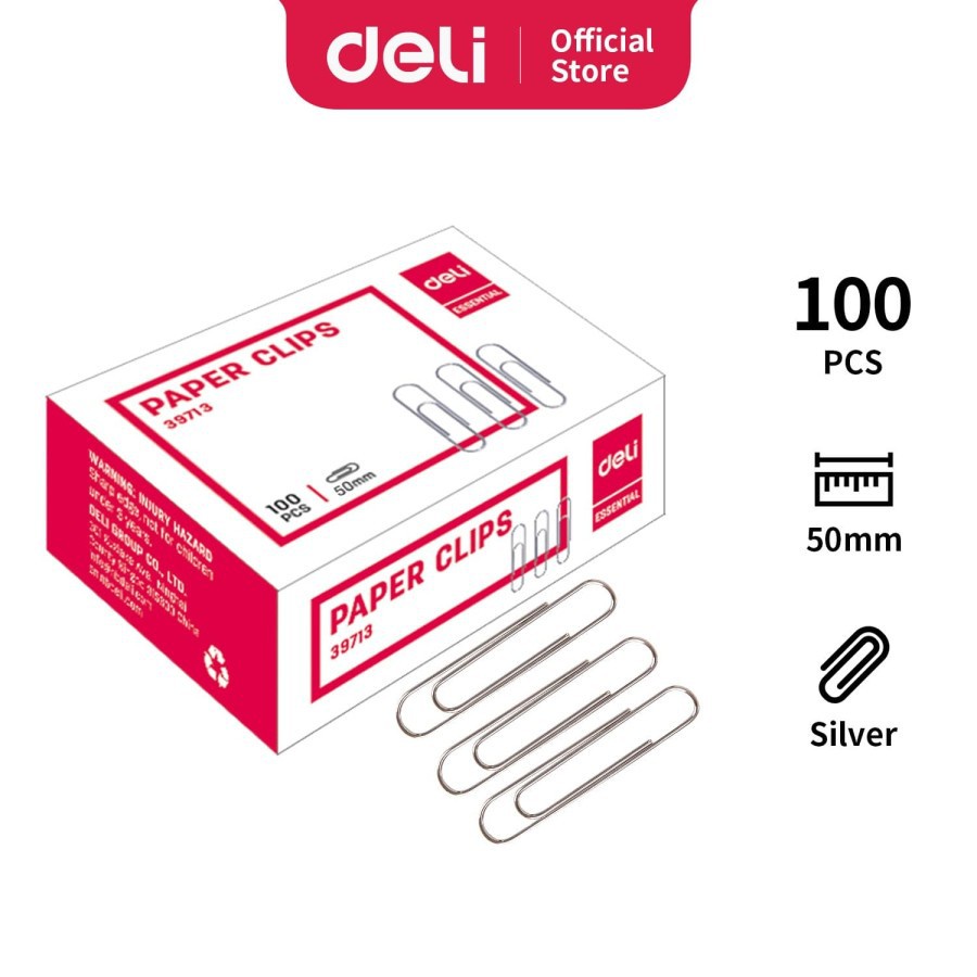 

Paper Clips Essential DELI 50mm - E39713