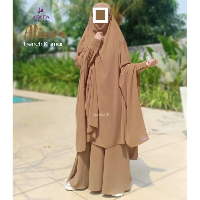 [READY OPEN ORDER] ALIEVA GAMIS SET BY AFADA HIJAB | FRENCH KHIMAR FREE CADAR TALI | GAMIS SET WOLFI