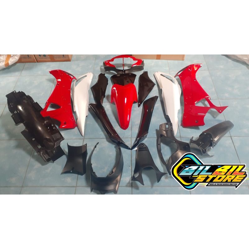 Body Halus Kasar Supra X 125 Lama 2005-2006 Warna Merah Putih
