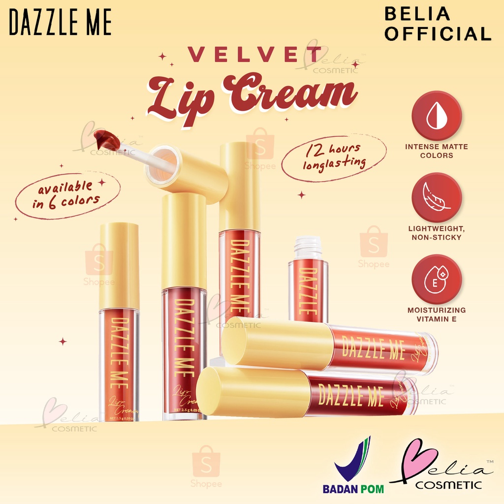 DAZZLE ME Ink-Licious Lip Tint BPOM | Mousse Lip Cream | Velvet Matte Lip Cream | Lip Series | Lip Color