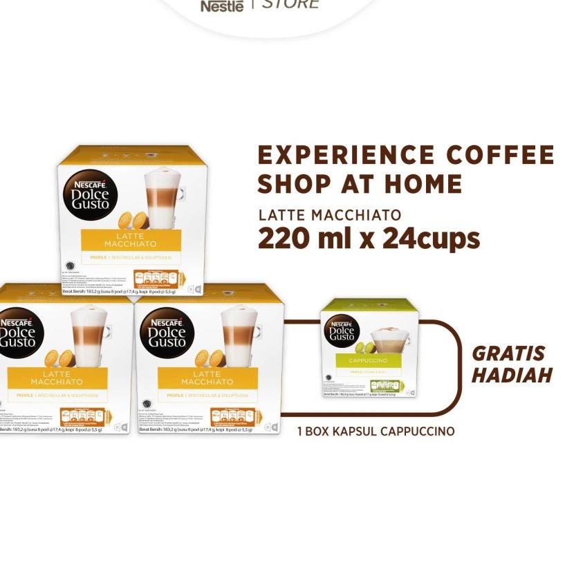 

codeRr8R2--NESCAFE Dolce Gusto 3 Box Latte Macchiatto + Free 1 Box Cappucino