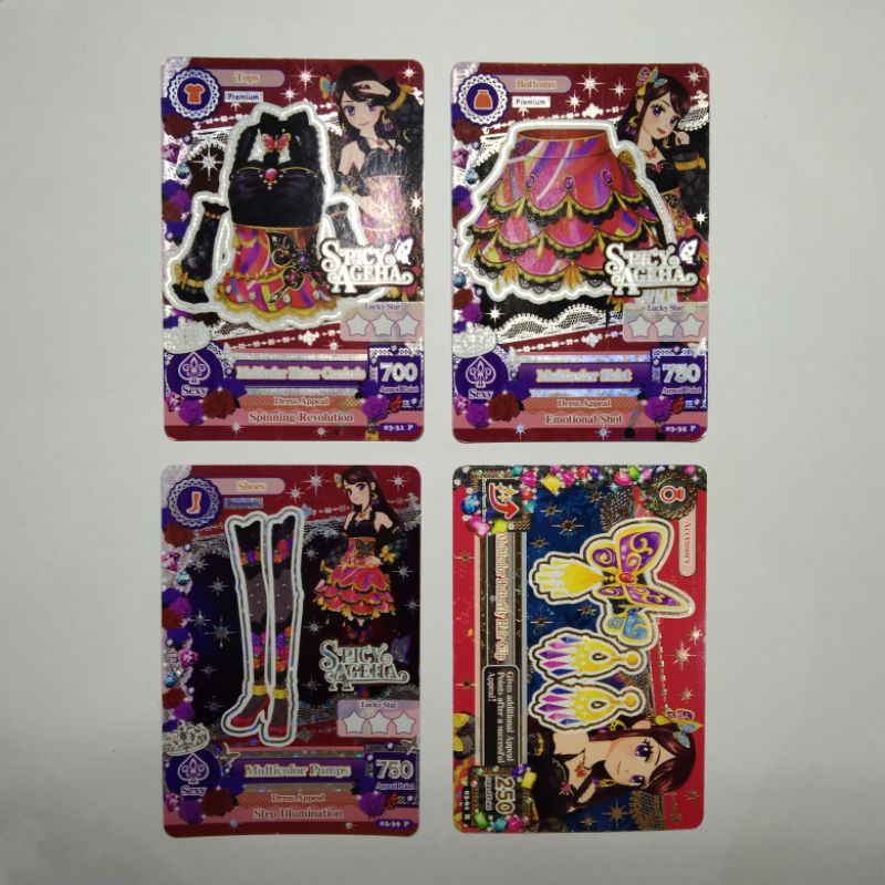 (BOOKED) kartu aikatsu premium set ran multicolor