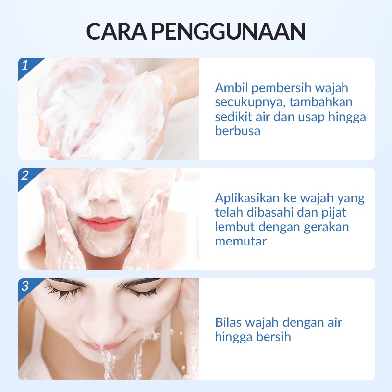 BISA COD BIOAQUA Face Wash Hyaluronic Acid Moisturizing Cleanser 100g Pembersih Wajah RUMAH CANTIK 354