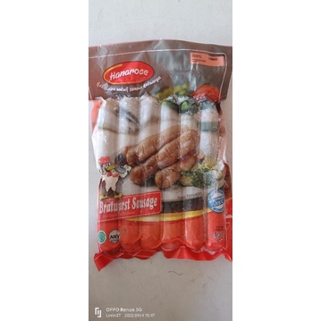 

Hanarose Sosis Bakar Bratwust Sapi 500gr isi 12