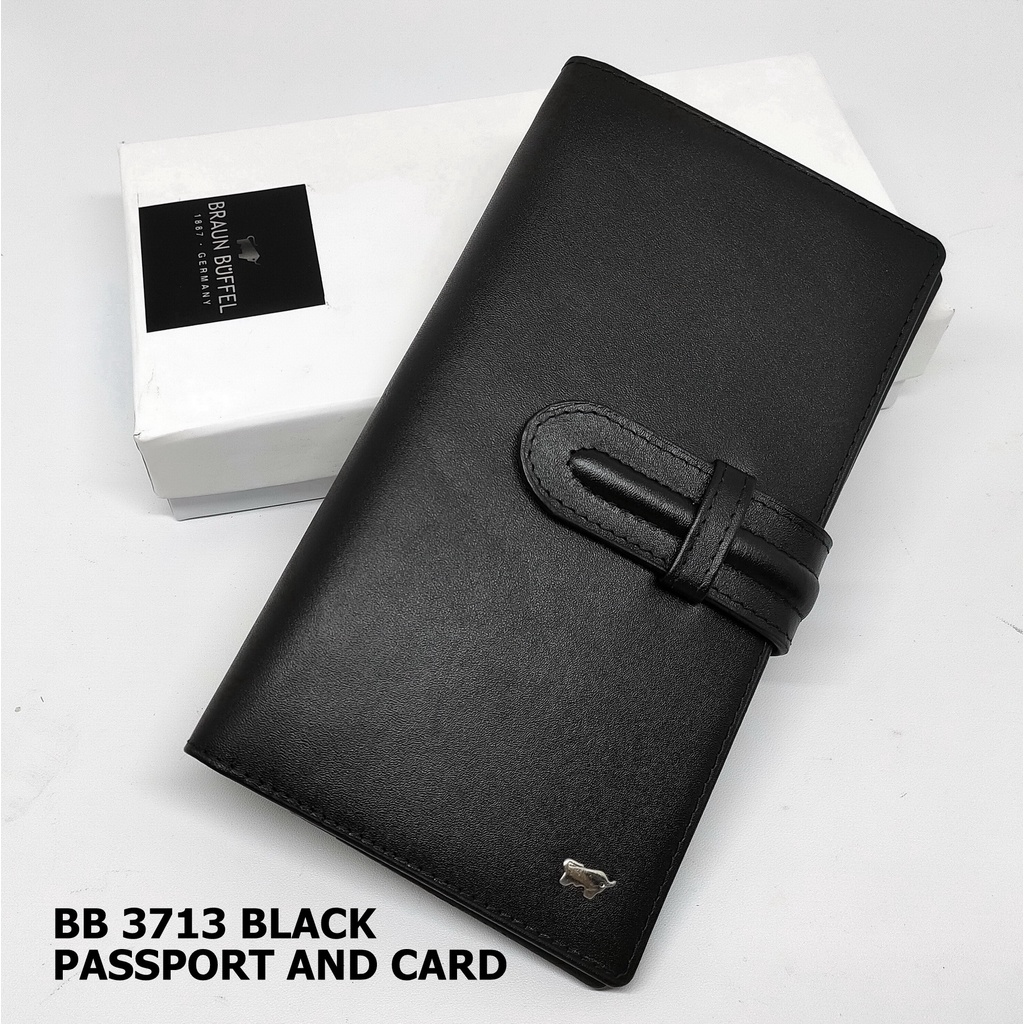 PASSPORT HOLDER DOMPET PASPOR DAN 40 CARD BB 3713 BLACK - TRAVEL DOCUMENT HOLDER
