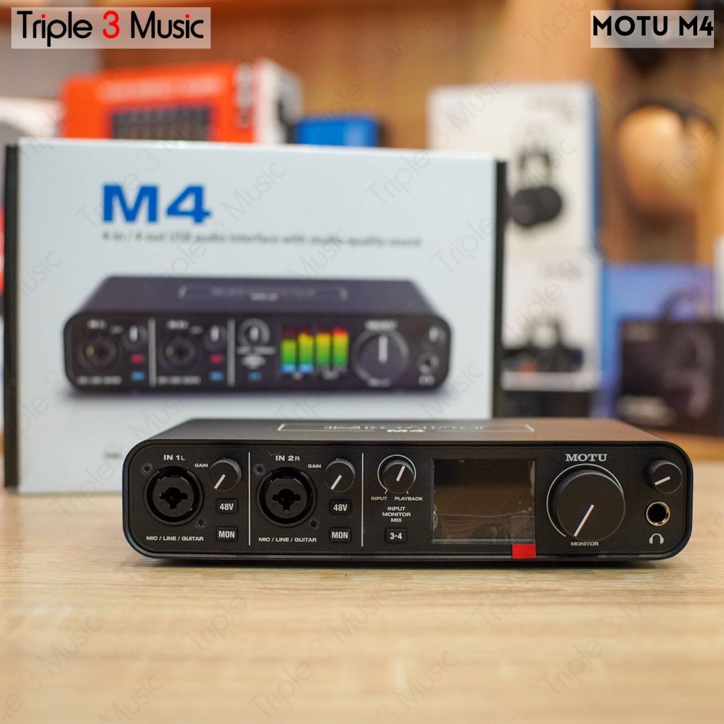 MOTU M4 4x4 USB C Audio Interface Soundcard Rekaman original