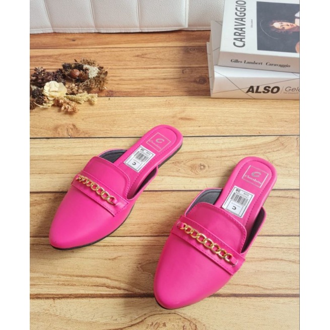ABBUSHOES UR 01 sendal bapau flat rantai belanova sol karet  2cm