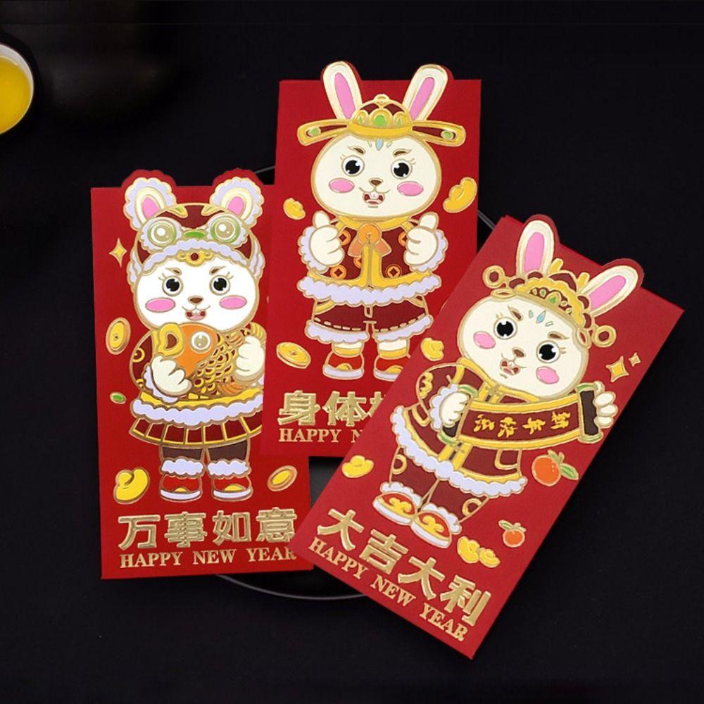 Top 24pcs Kelinci Amplop Merah CNY Spring Festival Ulang Tahun Hajatan Imlek