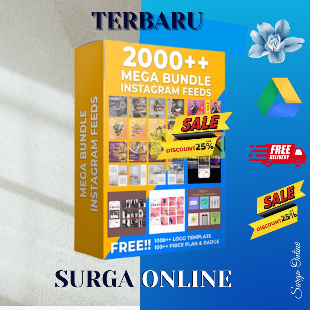 2000+ IG FEEDS DESAIN TEMPLATES - Paket Lengkap Format PPT