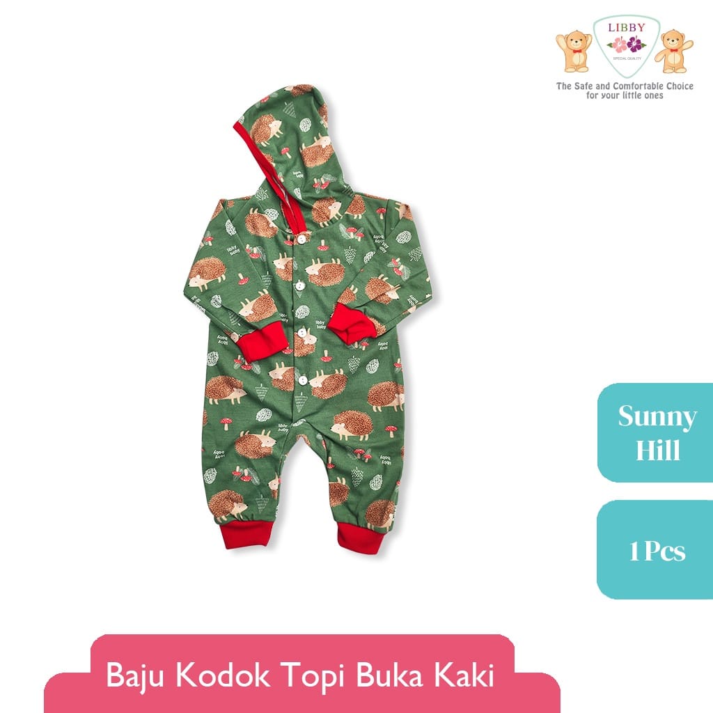 Libby Baju Kodok Panjang Topi Buka Kaki - Sunny Hill Series (3pcs)