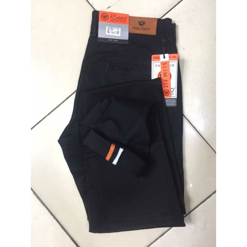 Celana Chino hitam pria merk Picasso