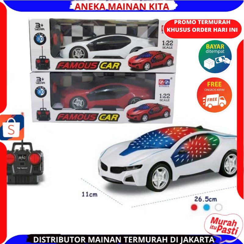 R/C Mobil Remote Control FAMOUS CAR BODY LAMPU 1:22