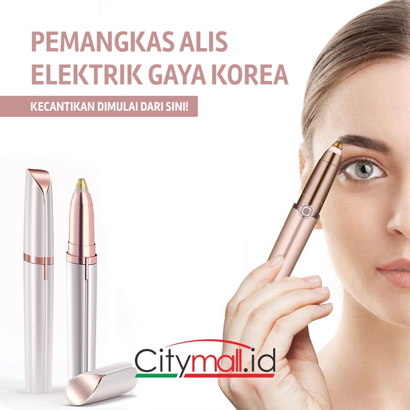 Pemangkas alis elektrik gaya Korea ,Flawless-Epilator Eyebrow/Electric Feather Trimmer Portable Pain