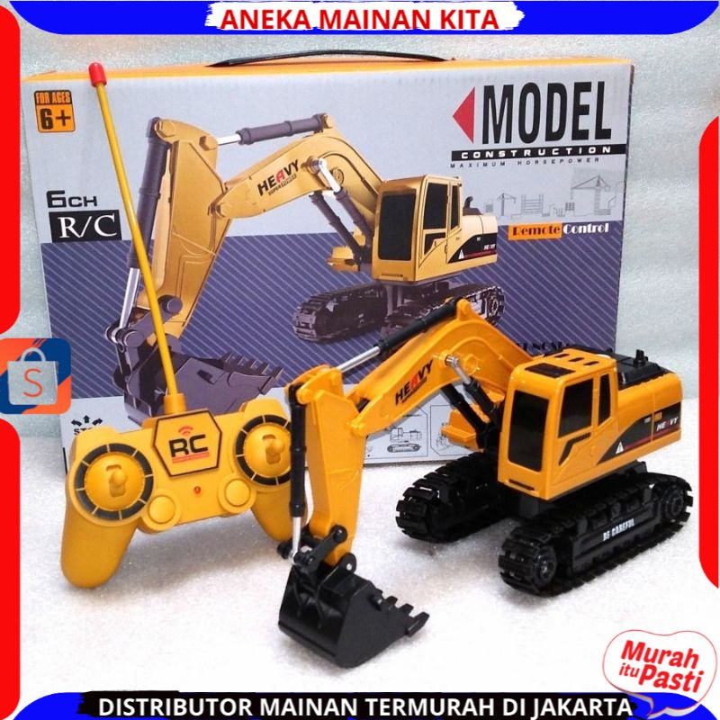Mainan Anak RC Truck Beko Excavator 360 Degree Truck Konstruksi Remote Control
