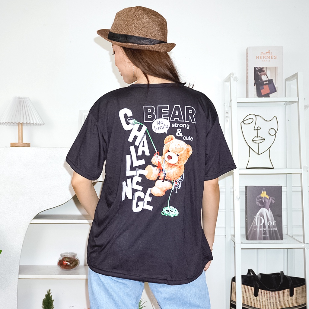 AFI - EC - Kaos Oversize Wanita Challenge Bear (LD 106, P 65)