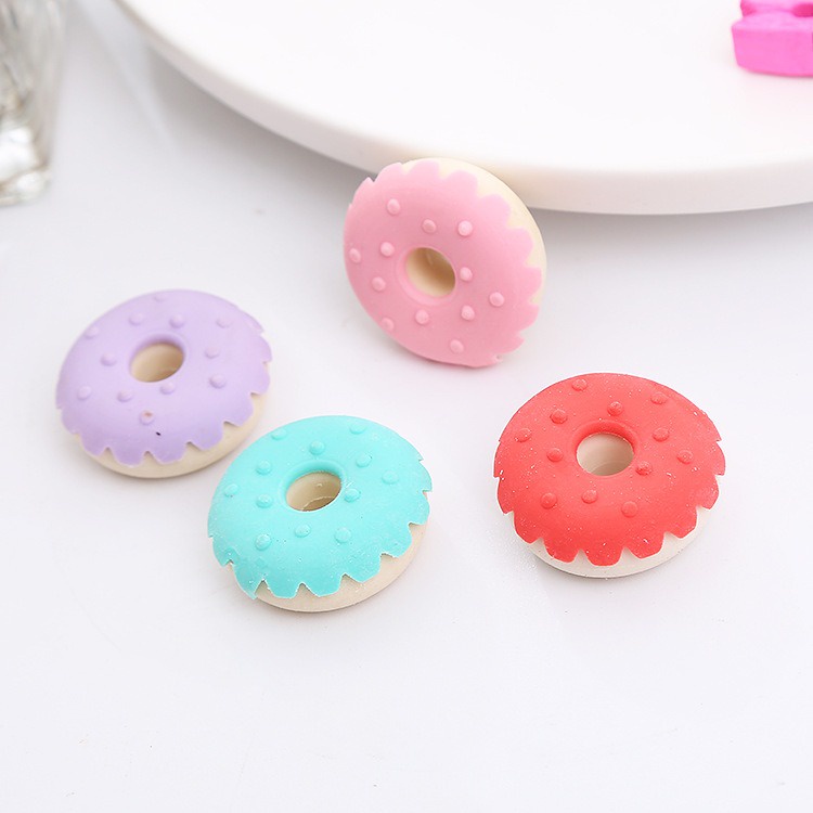 4 Pcs Set Penghapus Bentuk Donat Ice Cream Es Potong Lolipop Eraser GMALL ST0060