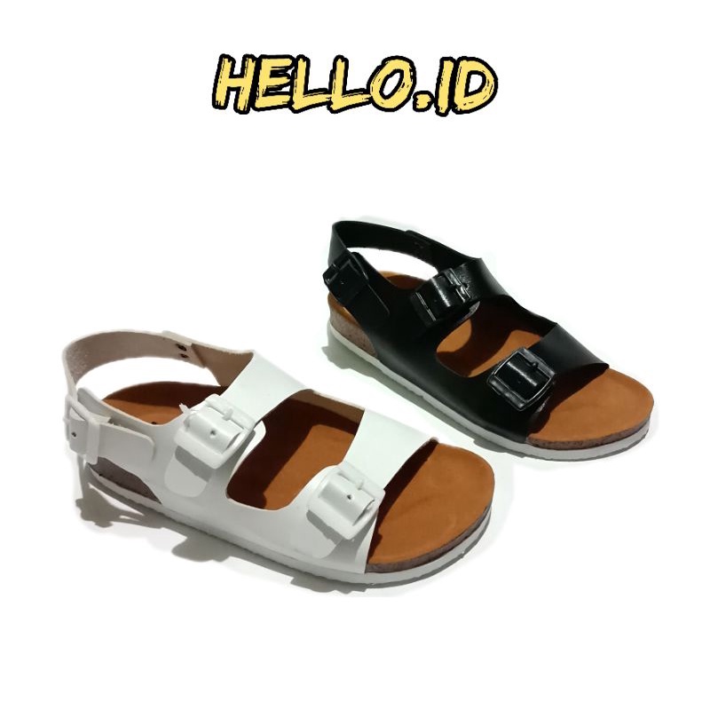 Hello - Sandal Birken Tali Wanita Original Sendal Cewek Casual Puyuh (Hello Cassandra)