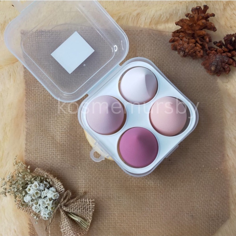 Make Up Spons Beauty Blender ANGOLA 1 Box Isi 4 Pcs IMPORT BEST QUALITY