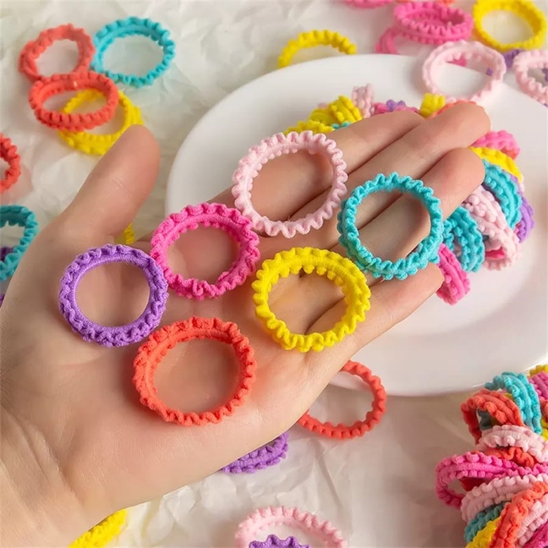 20 Pcs Karet Rambut Ponytail Elastis Warna-Warni Ukuran 3cm Untuk Anak / Kuncir Rambut Elastis aksesoris Rambut Anak