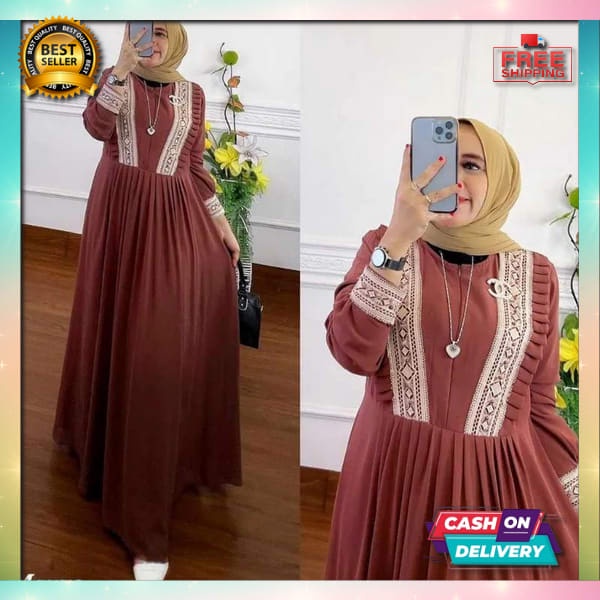 Gamis Wsnita Import Pakean Bju Muslem Dres Wanita Elegan Sarii Bju Gmis Wnta Termurah Dress Kondanga