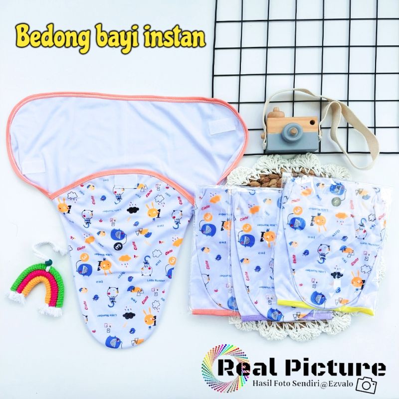 Bedong bayi instan 1 pcs
