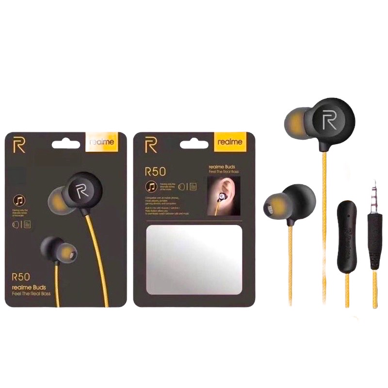 EARPHONE / HANDSFREE / HEADSET/HANSET/HENSET MURAH REALME R50