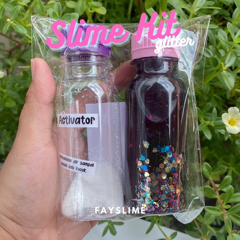 Slime Kit Glitter | Slime kit clear glitter murah