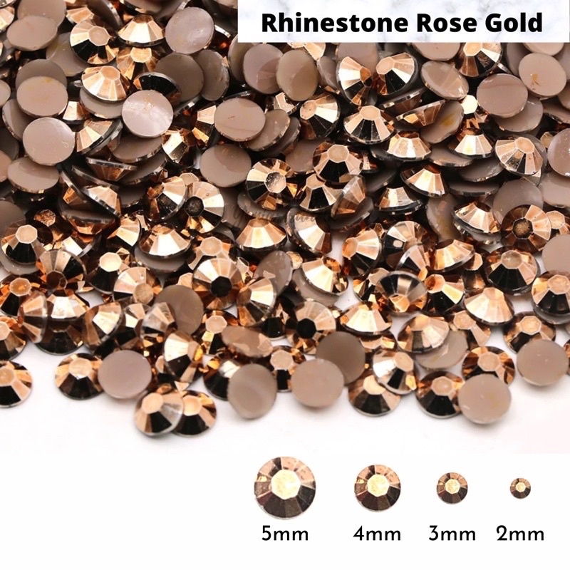 [RHINESTONE JELLY CHOCO BROWN] 500-1000pcs Rhinestone 3mm / manik dekorasi 3mm / manik nailart 3mm