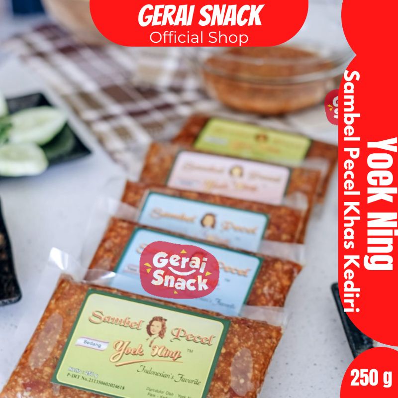 Sambel Pecel &quot;Yoek Ning&quot;  Bumbu Khas Jawa Timur Exp Date Panjang Porsi Banyak  (250gr)