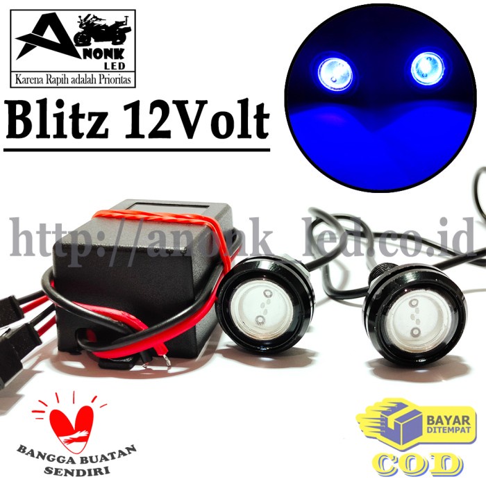 Led Blitz kedip Pesawat/Led Blitz kilat - Biru