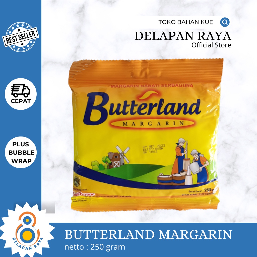 

BUTTERLAND MARGARINE SERBAGUNA 250GR - 8Raya