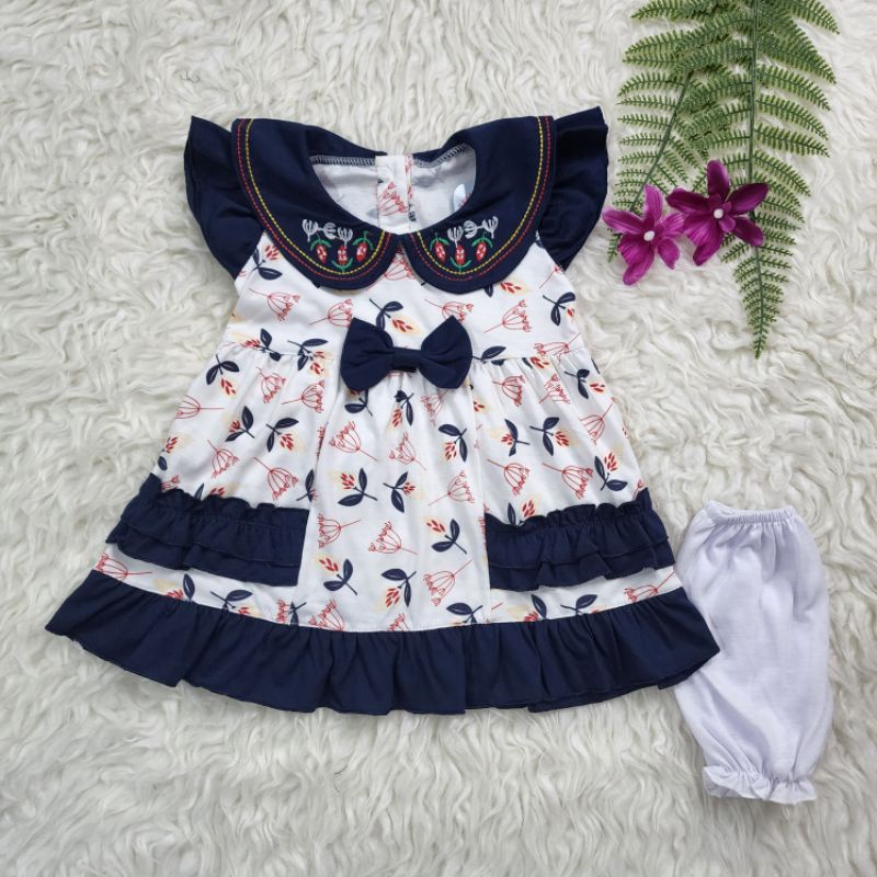 Baju bayi perempuan dress pita pita