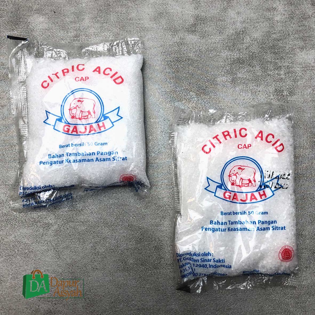 

Citrun Cao gajah / Citric Acid / Asan Sitrat / Pemutih Berat 50g