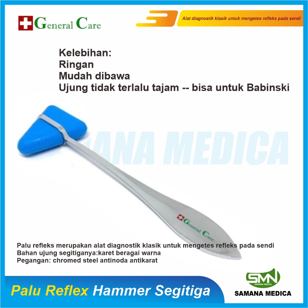 Palu Reflex Hammer Segitiga GENERAL CARE GC untuk Skill Lab OSCE Prmo Murah