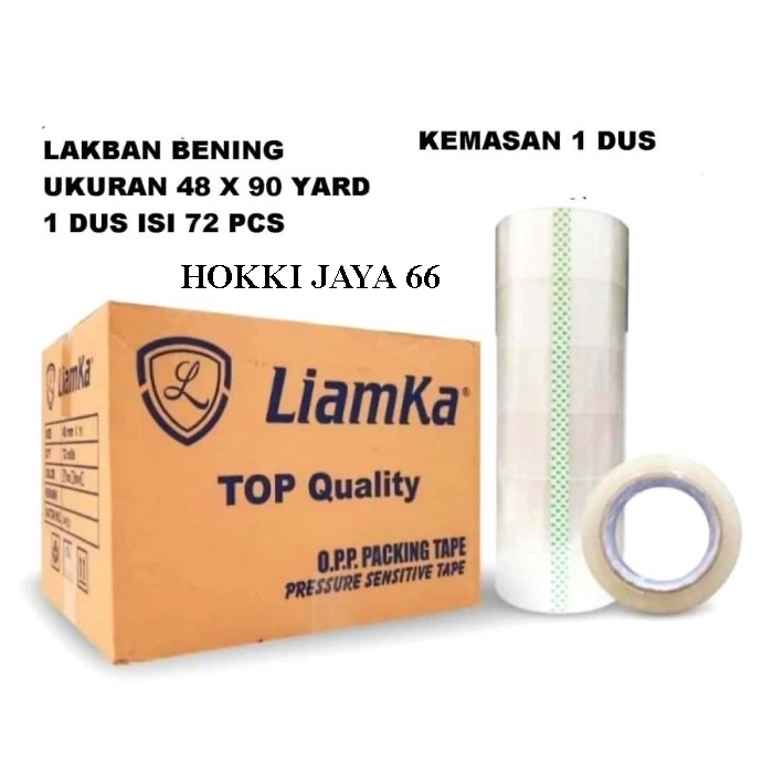 

Lakban Packing LIAMKA 2 Warna Bening & Coklat 48 x 90 Kemasan 1 Dus