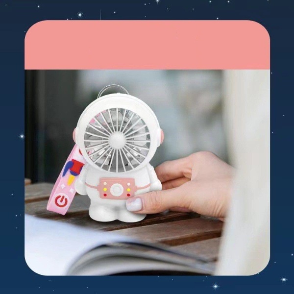 LDS MF 6817 Kipas Angin Mini Astronaut Cute Fan USB Charge / Kipas Genggam Portabel Karakter Astronot