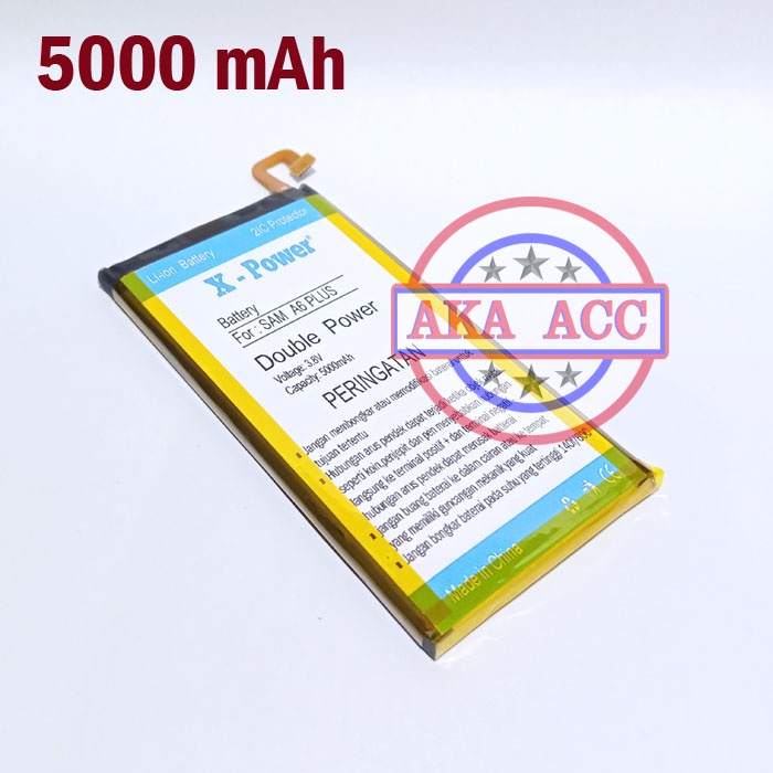 Baterai Samsung Galaxy A6 Plus A605G A605 Batu Batre Tanam Double Power