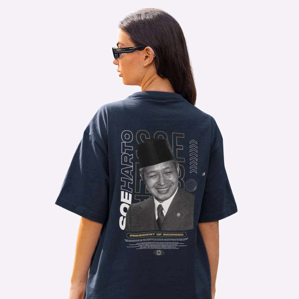 BNZ Baju Kaos Soeharto Untuk Ukuran Oversize Bahan Katun Premium
