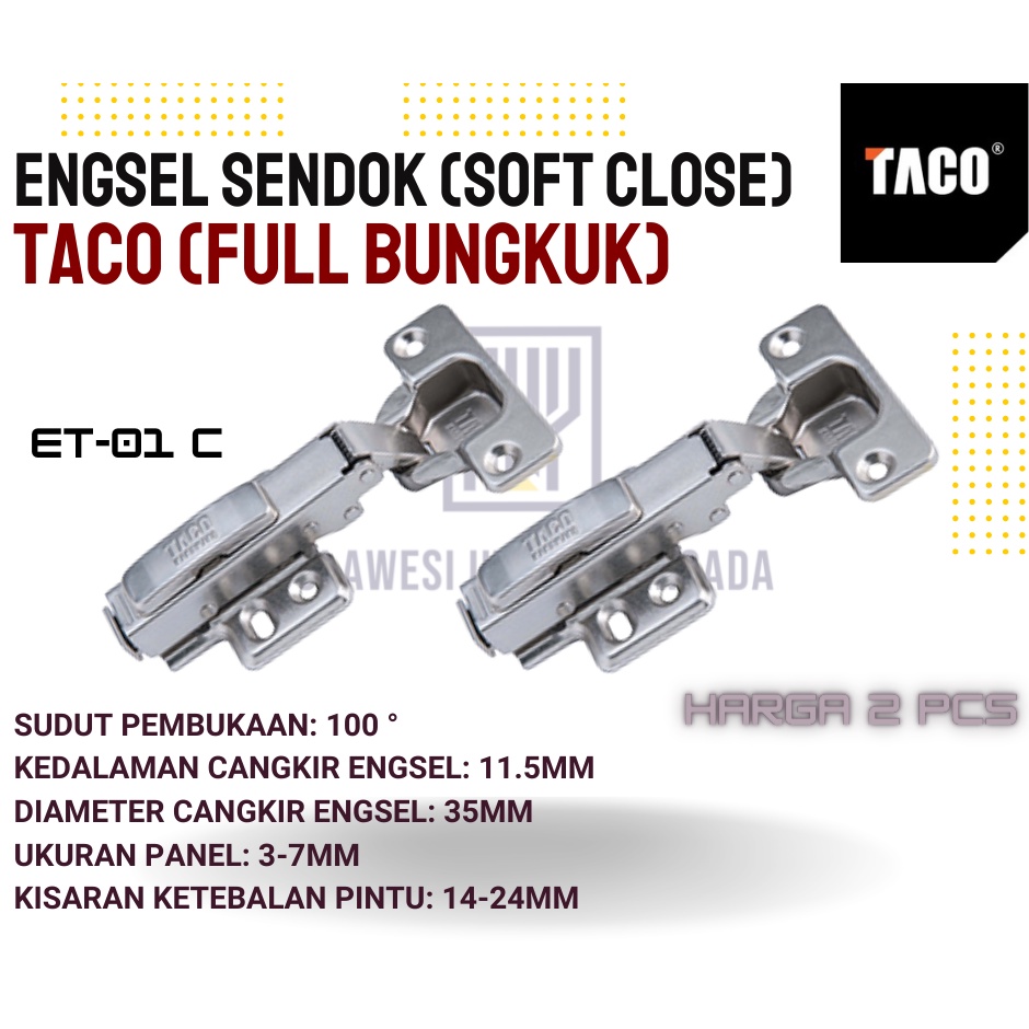 ENGSEL SENDOK TACO FULL BENGKOK ET-01 C ENGSEL PINTU LEMARI TACO ENGSEL TACO