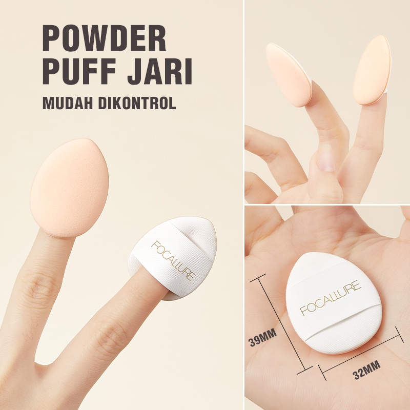 Focallure Mini-Size Powder Puff Finger Shape Puff Soft Cosmetic Puff Sponge Makeup Tools