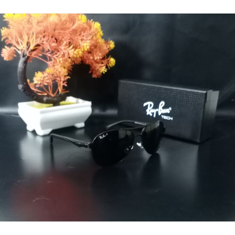 kacamata sunglasses bulat hitam polarized original pria wanita anti radiasi uv 400 dan anti silau