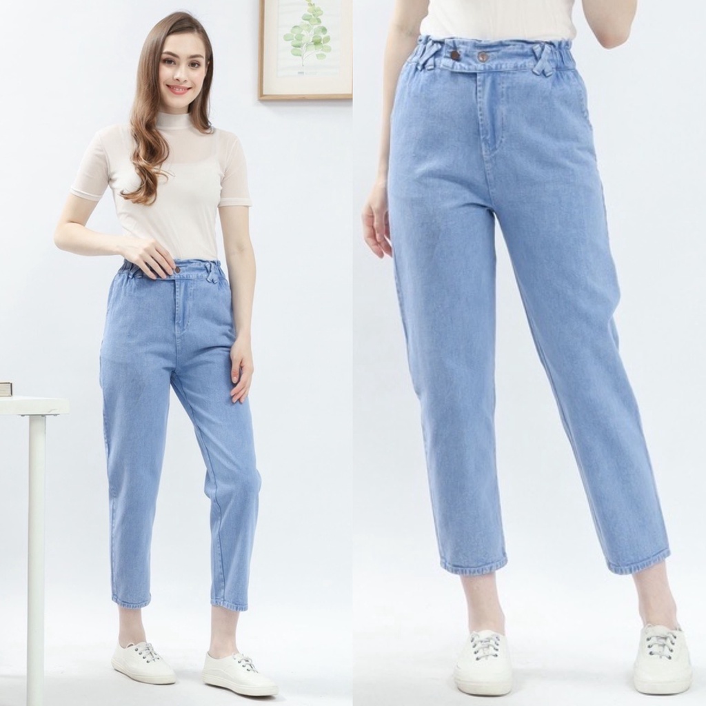 Boyfriend Jeans Pastel Tali Silang/ Poppy Boyfriend