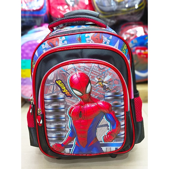 PROMO TERBAIK Tas Trolley Sekolah TK Anak Laki Laki Gambar Timbul Glossy Kekar 3RESLETING IMPORT ( ALUCARD BODY KEKAR KUMO OSH )