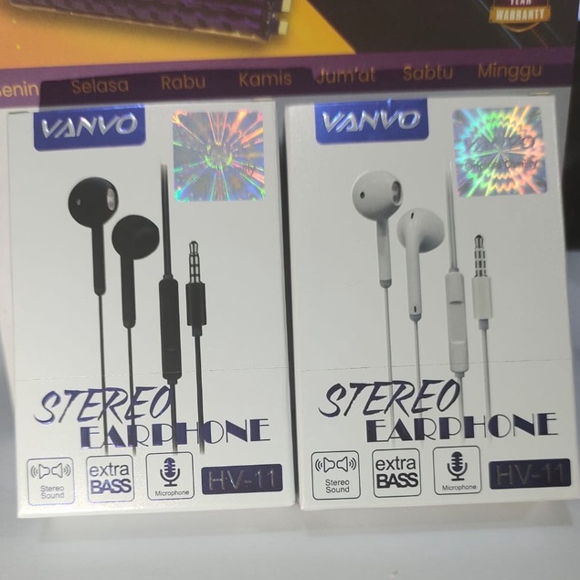 Hansfree Vanvo HV-11 STEREO EARPHONE EXTRA BASS  HV 11 HANSFREE VANVO SOUND